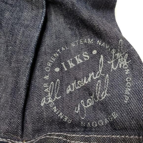 IKKS Baby Girls Sleeveless pleated skirt Denim jean Dress Size 6M button detail - Picture 3 of 5